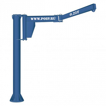 Консольный кран ККР4 двухплечевой на колонне с ручным приводом поворота