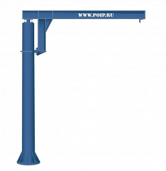 Консольный кран ККР3 на колонне с ручным приводом поворота