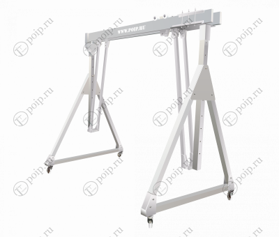 Легкий козловой кран алюминиевый двухбалочный мобильный ЛККАДм