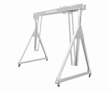 Легкий козловой кран алюминиевый двухбалочный мобильный ЛККАДм