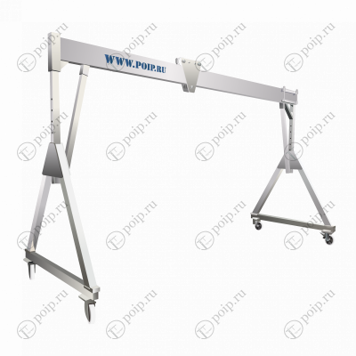 Легкий козловой кран алюминиевый мобильный ЛККАм